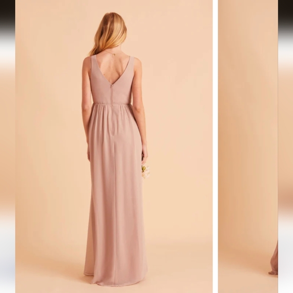 Birdy Grey Laurie Empire Dress Chiffon Taupe- L - Picture 7 of 9